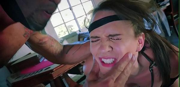 Tied up teen fucked rough